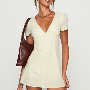 Princess Polly Loveliness Playsuit Lemon
